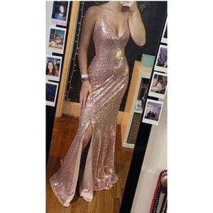 Rose Gold Prom Dress